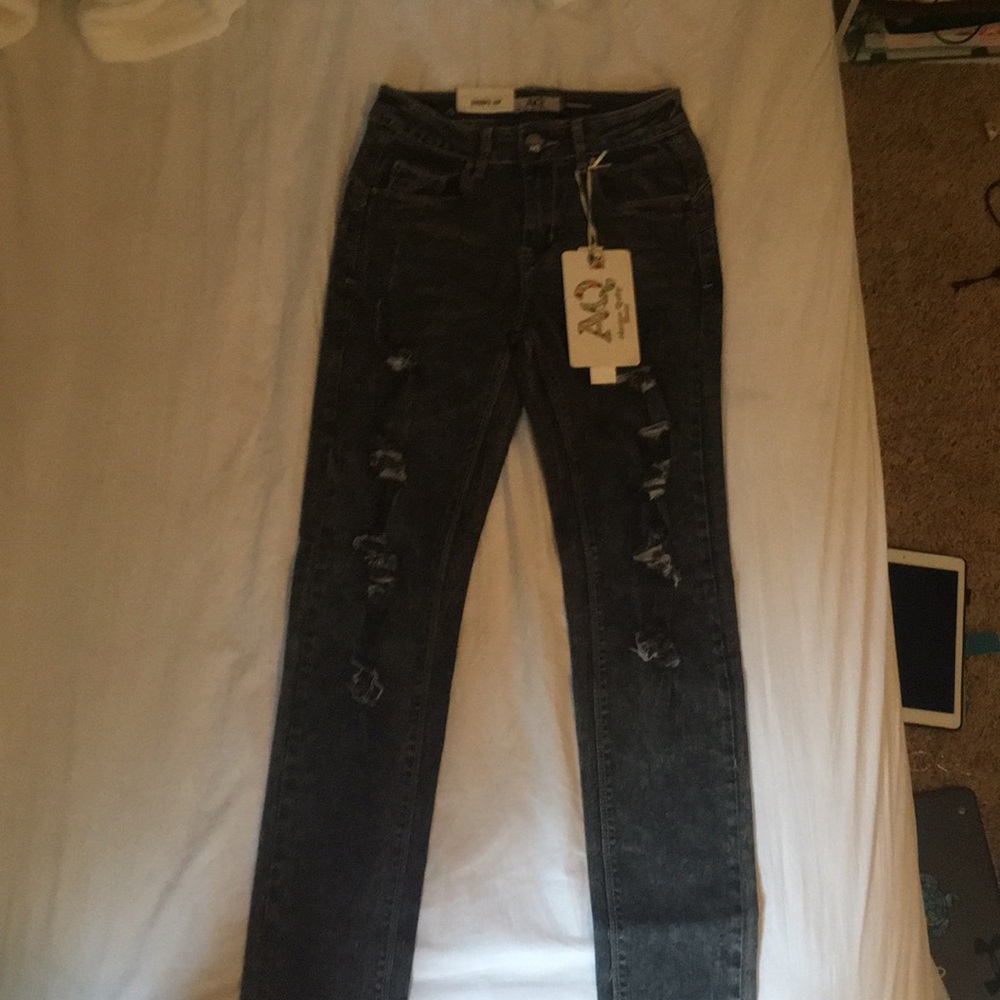 Ripped body shaping denim jeans